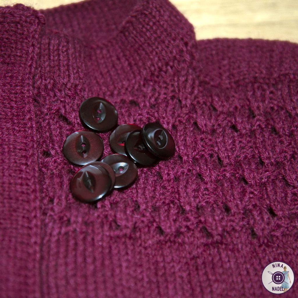 photo: Buttons for my cardigan with saddle shoulders