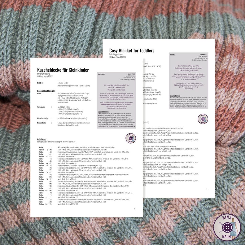 photo: Knitting pattern - Cosy Blanket for Toddlers