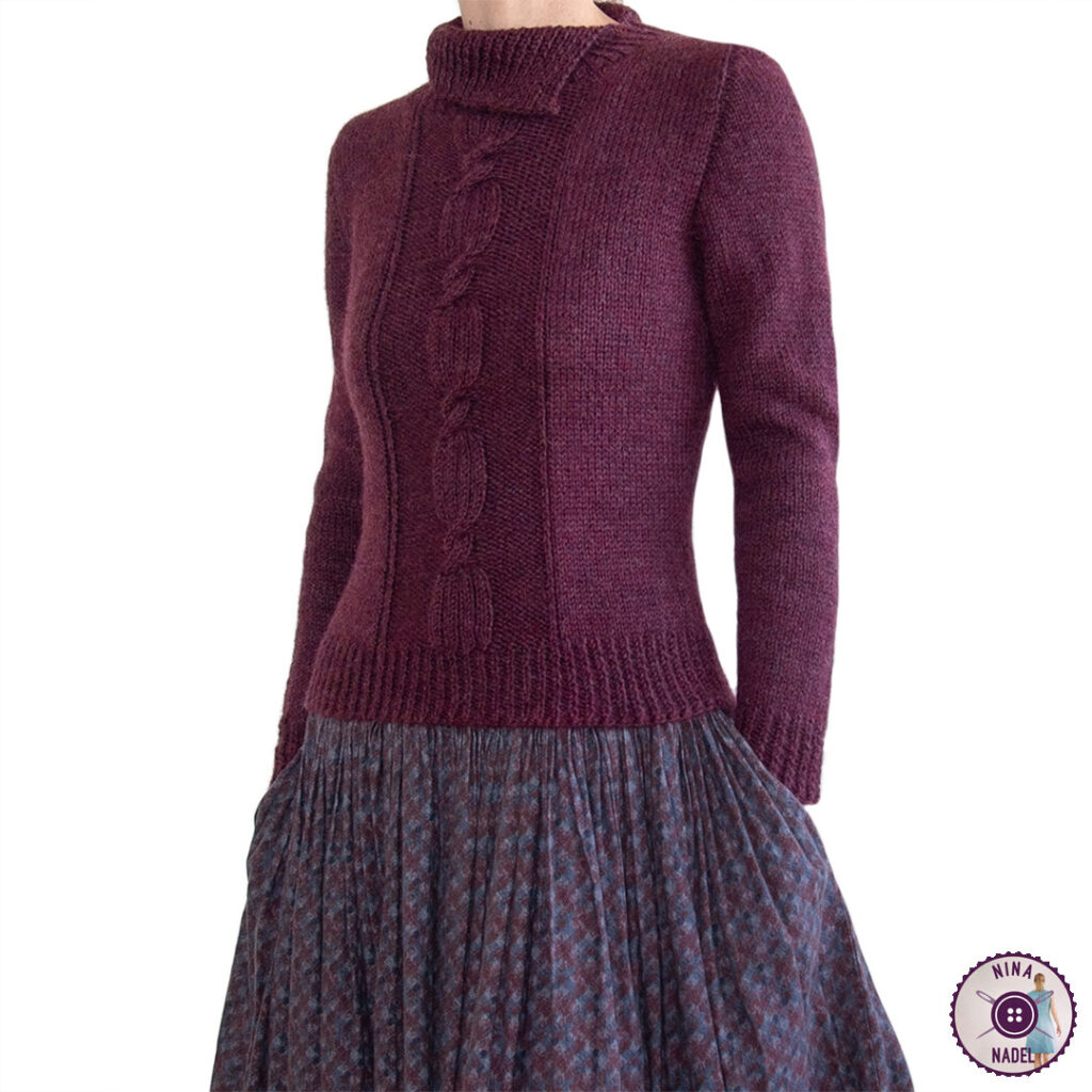 Mein erstes Zopf - Strickdesign - Seitenansicht Foto: Mein erstes Zopf - Strickdesign - Seitenansicht