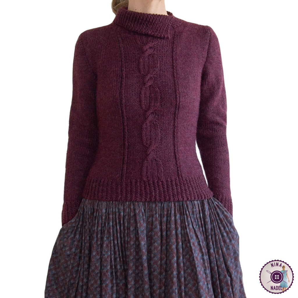 Mein erstes Zopf - Strickdesign - Vorderansicht Foto: Mein erstes Zopf - Strickdesign - Vorderansicht