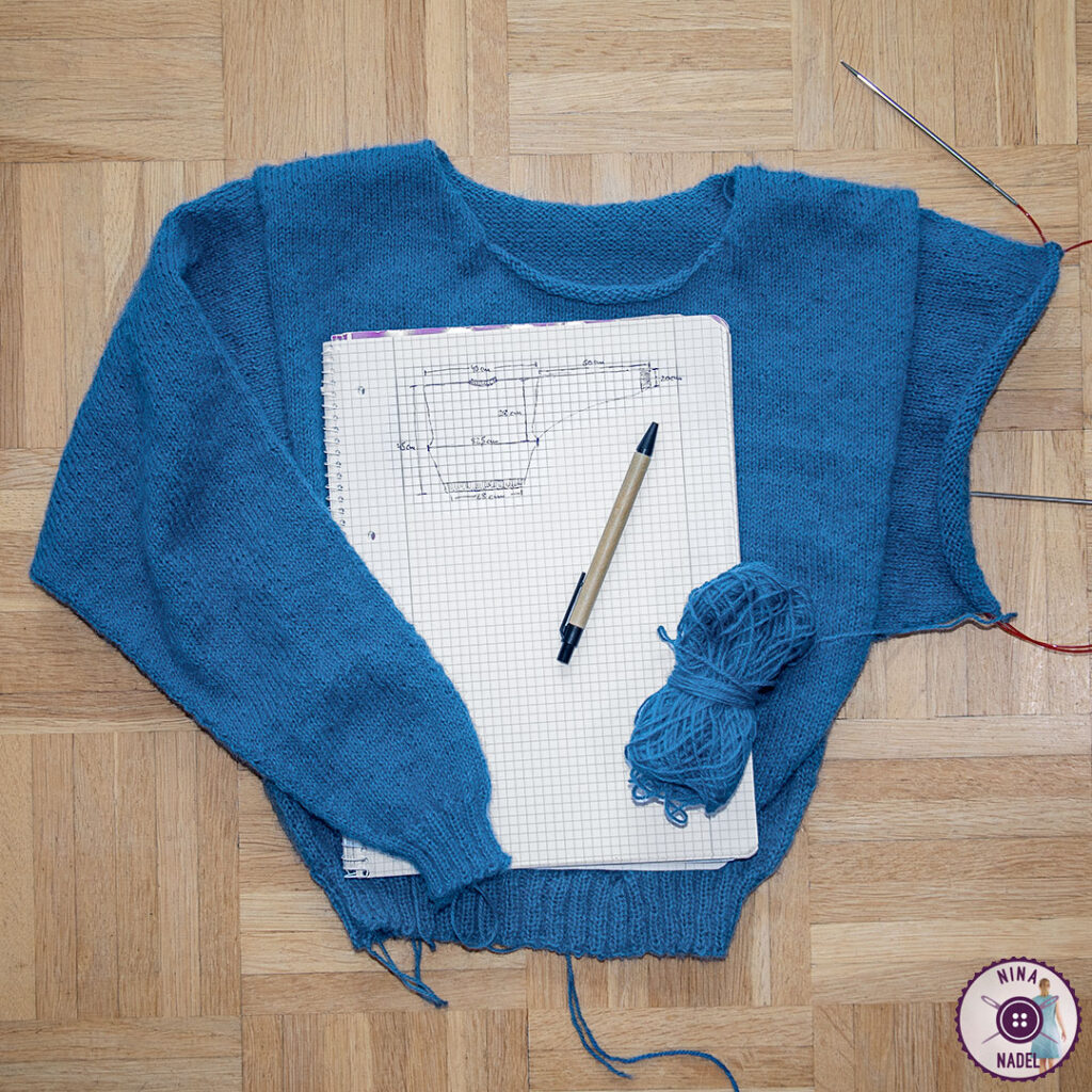 Versuch - neuer Stil | Schnitt - Pullover mit Feldermausärmeln Foto: Versuch - neuer Stil | Schnitt - Pullover mit Feldermausärmeln